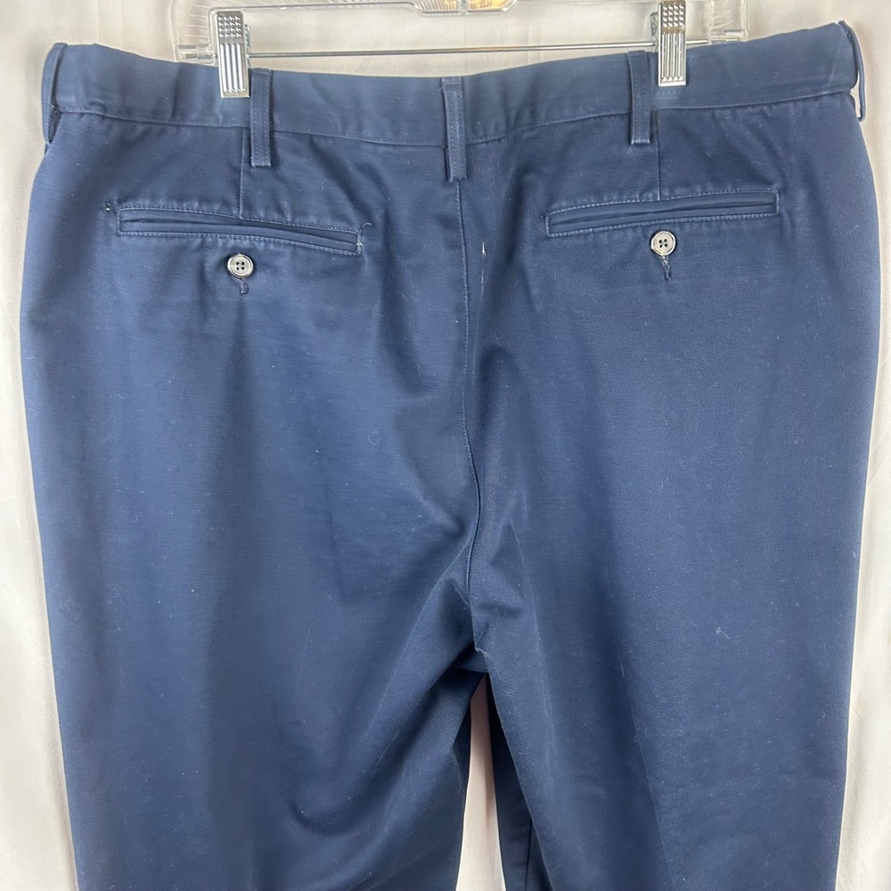 Lands End Mens 42 Traditional Fit Navy Blue Chino Pants 2 Bundle Flat Front - Picture 6 of 8